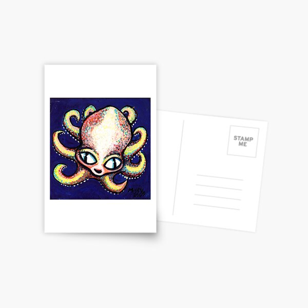 Orange Baby Octi Postcard