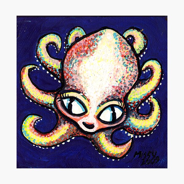 Orange Baby Octi Photographic Print