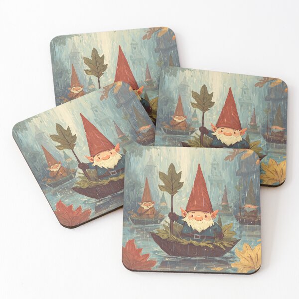 Item preview, Whimsy Gnome: Gnome's Leaf Boat Regatta designed and sold by bapupa.