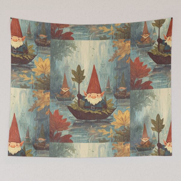 Item preview, Whimsy Gnome: Gnome's Leaf Boat Regatta designed and sold by bapupa.