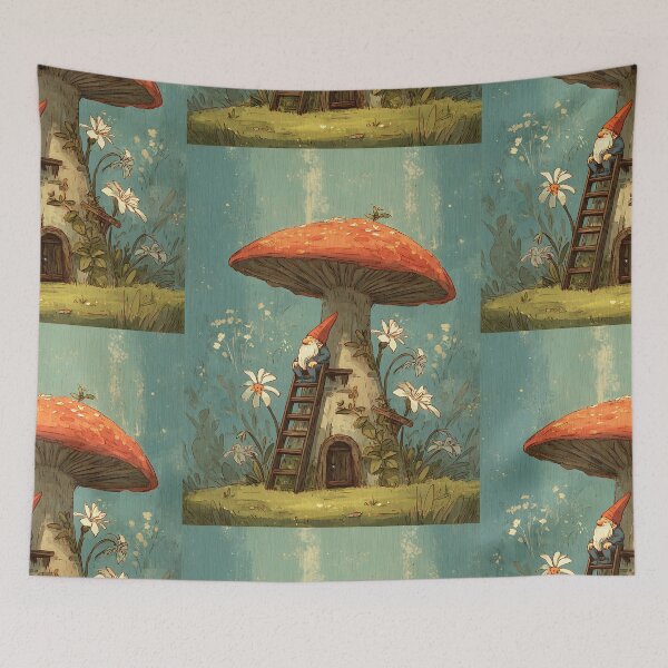 Item preview, Whimsy Gnome: Gnome's Mushroom Home Makeover designed and sold by bapupa.