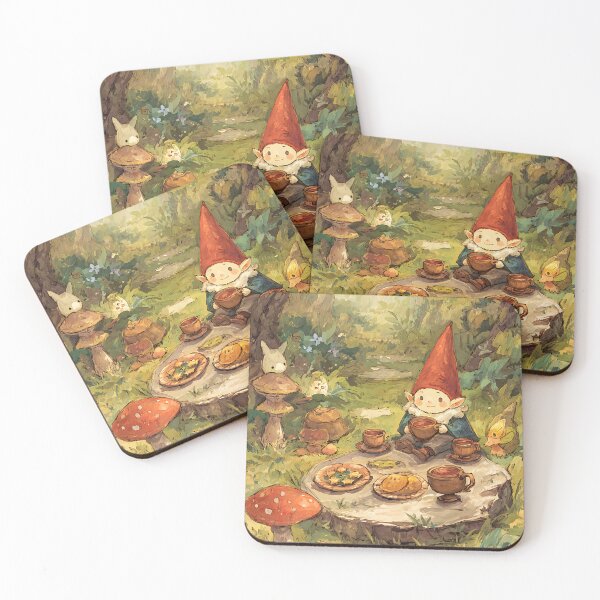 Item preview, Whimsy Gnome: Gnome's Teeny Tiny Tea Party designed and sold by bapupa.