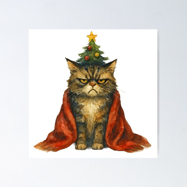 Item preview, Grumpy Cat Christmas designed and sold by AlfeArts.