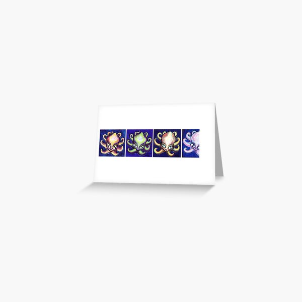 Little Octis All In A Row Greeting Card