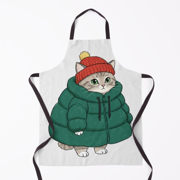 Item preview, Puffer Jacket Gray Kitten Green designed and sold by trutut.
