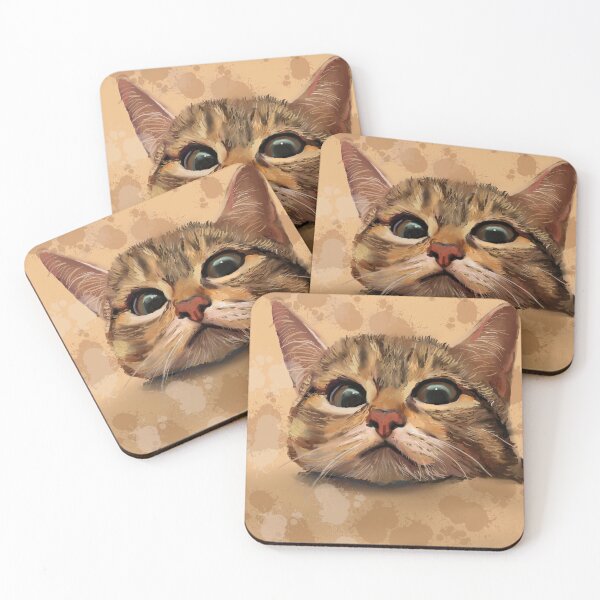 Item preview, Funny Curious Cat Face Illustration – Cute Tabby Art for Cat Lovers designed and sold by jassoart.
