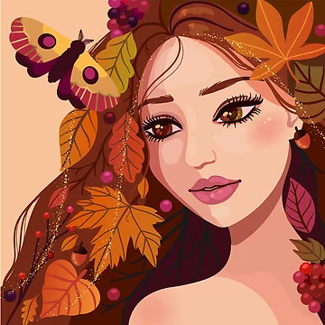 Artwork thumbnail, Fall Lady by AnaMariaCreates