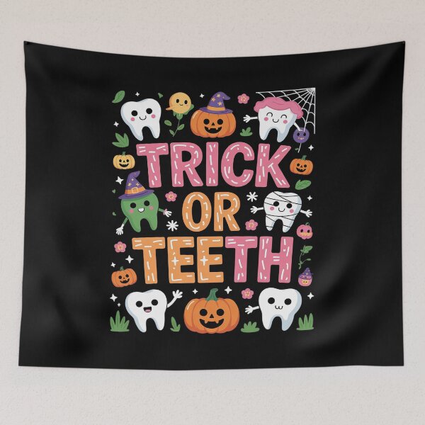 Item preview, Trick Or Teeth Halloween Dentist Dental Hygienist Assistant designed and sold by RoyTill0Art.