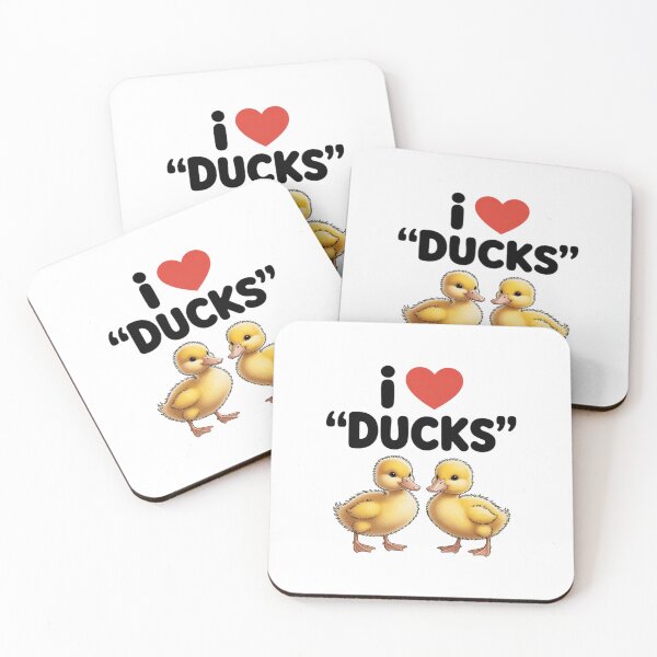 Item preview, I Love Ducks I Heart Ducks Aquatic Bird Lover Bird Watcher designed and sold by RansomFlatley.