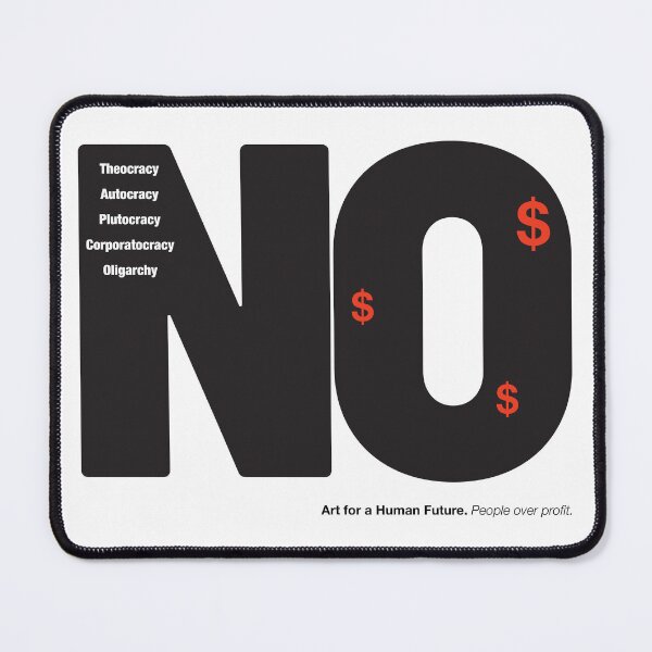 Item preview, NO to Greed. YES to Humanity. | Art for a Human Future designed and sold by LauraPritchard.
