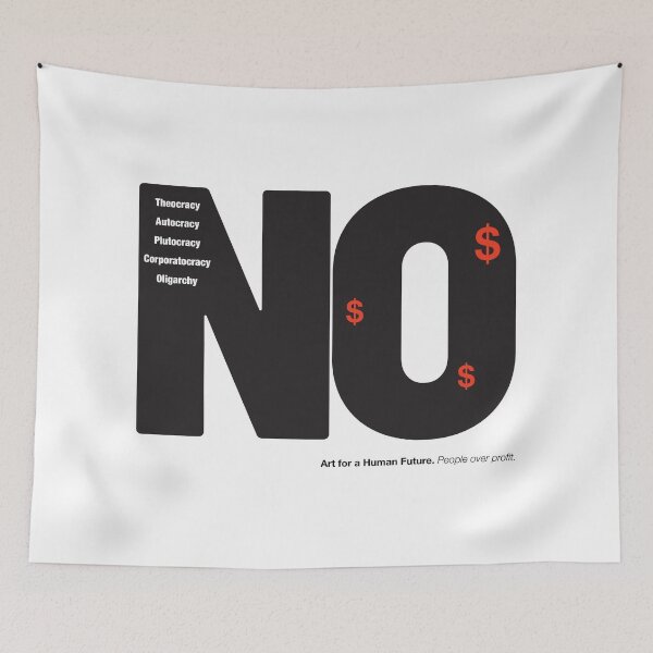Item preview, NO to Greed. YES to Humanity. | Art for a Human Future designed and sold by LauraPritchard.