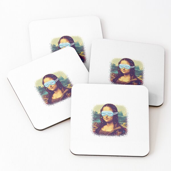 Item preview, Pixel Art Mona Lisa Facial Mask | Glitch & Giggle Self-Care Meme designed and sold by Glitch & Giggle.