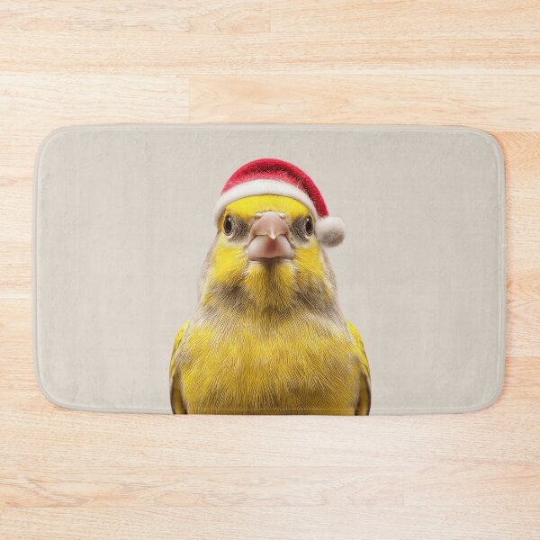 Item preview, Canary Bird with Santa Hat – The Golden Voice of Christmas designed and sold by LazyOwlStore.