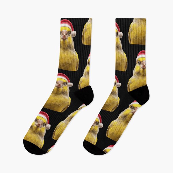 Item preview, Canary Bird with Santa Hat – The Golden Voice of Christmas designed and sold by LazyOwlStore.