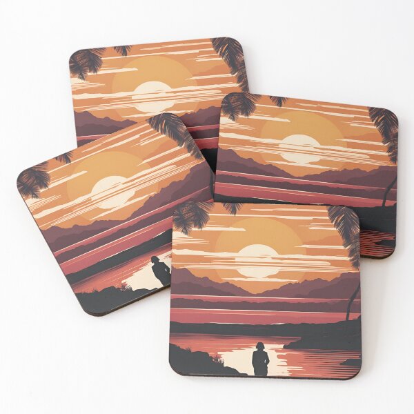 Item preview, Retro Sunset Lone Girl Silhouette designed and sold by UllUDesign.