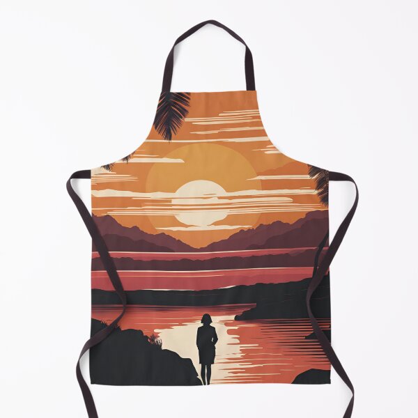 Item preview, Retro Sunset Lone Girl Silhouette designed and sold by UllUDesign.