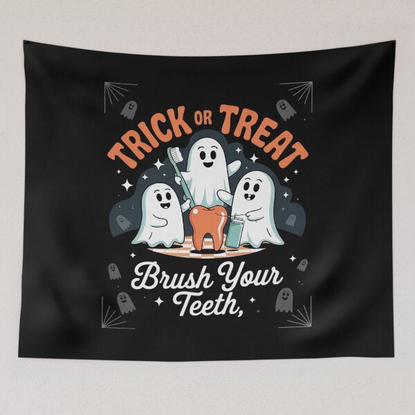 Item preview, Trick Or Treat Brush Your Teeth Halloween Cute Dentist designed and sold by RoyTill0Art.