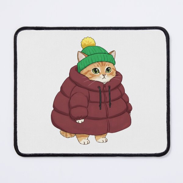 Item preview, Puffer Jacket Orange Kitten Red designed and sold by trutut.
