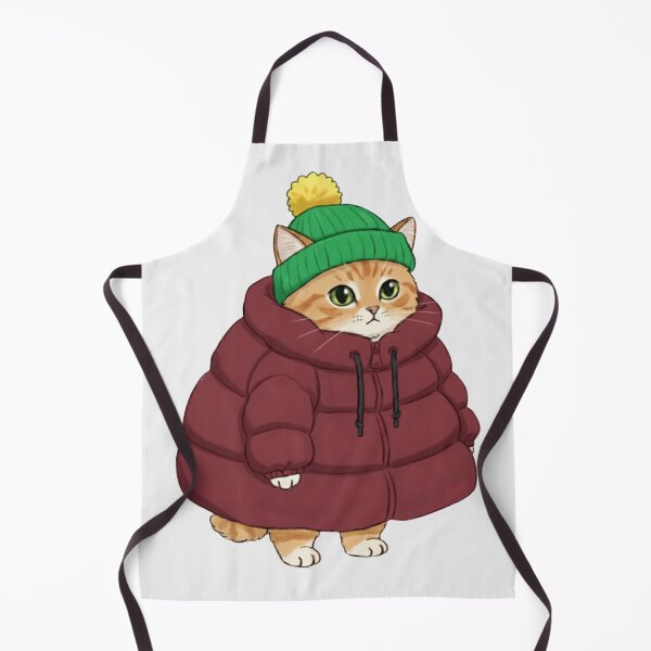 Item preview, Puffer Jacket Orange Kitten Red designed and sold by trutut.