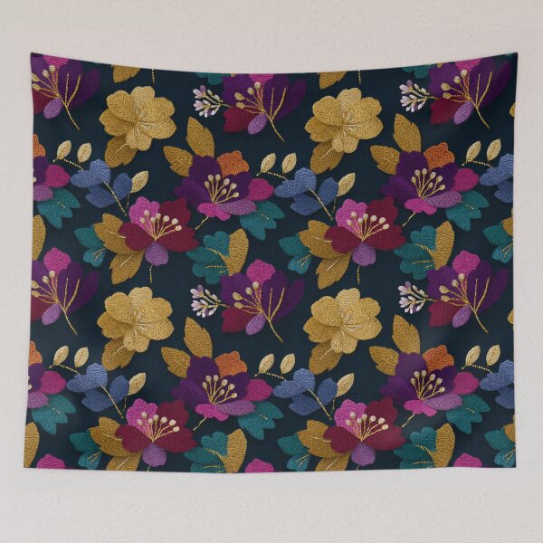 Item preview, Unique Wild Floral Embroidered Pattern For Birthday Surprise designed and sold by RoyalStarsPatts.