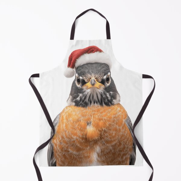 Item preview, American Robin with Santa Hat – The Winter Songbird of Christmas designed and sold by LazyOwlStore.