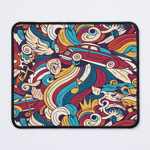 Item preview, Retro Car & Crown Flow Pattern designed and sold by rishvadesigns.