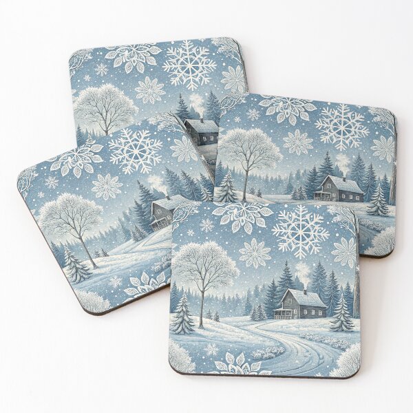 Item preview, Beautiful winter scene with snow flakes designed and sold by Merrylands Artshop.