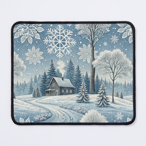 Item preview, Beautiful winter scene with snow flakes designed and sold by Merrylands Artshop.