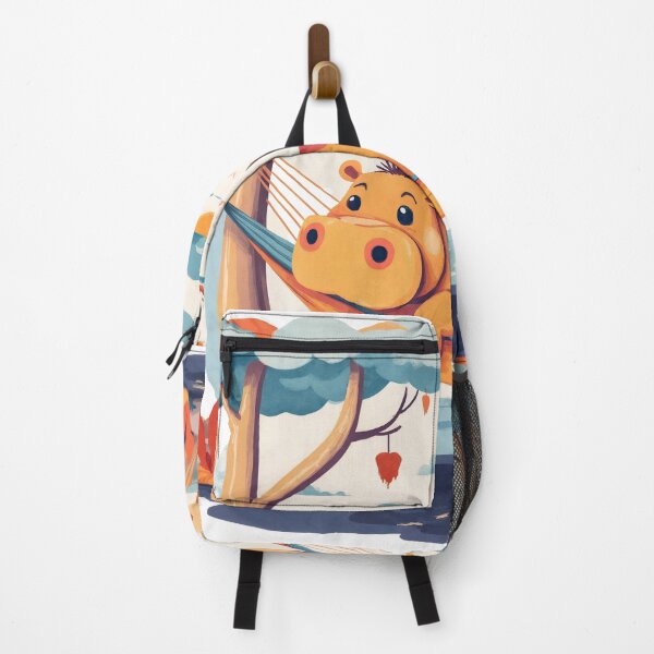 Item preview, Sunset Siesta: Relaxed Hippo in a Hammock designed and sold by ForeverPrintsOK.