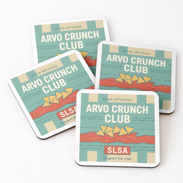Item preview, Arvo Crunch Club — Coastal Dip Run | Aussie Chips & Salsa designed and sold by POD DYNASTY | Original Print On Demand T-Shirt Graphics.