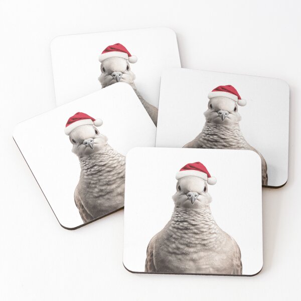 Item preview, Dove with Santa Hat – The Peace Messenger of Christmas designed and sold by LazyOwlStore.