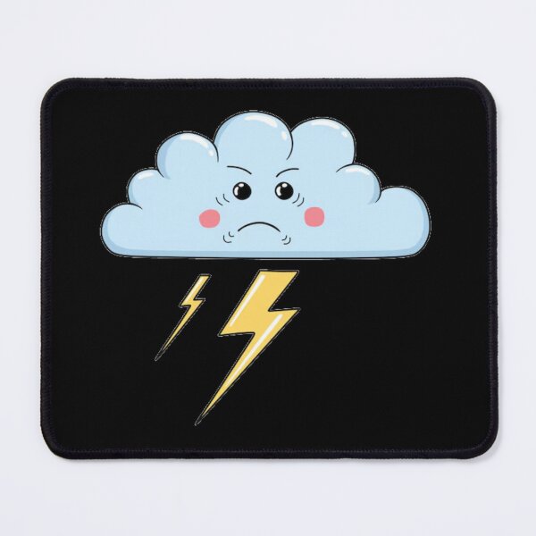 Item preview, Grumpy Thundercloud with Lightning Bolts designed and sold by YOLUOS.
