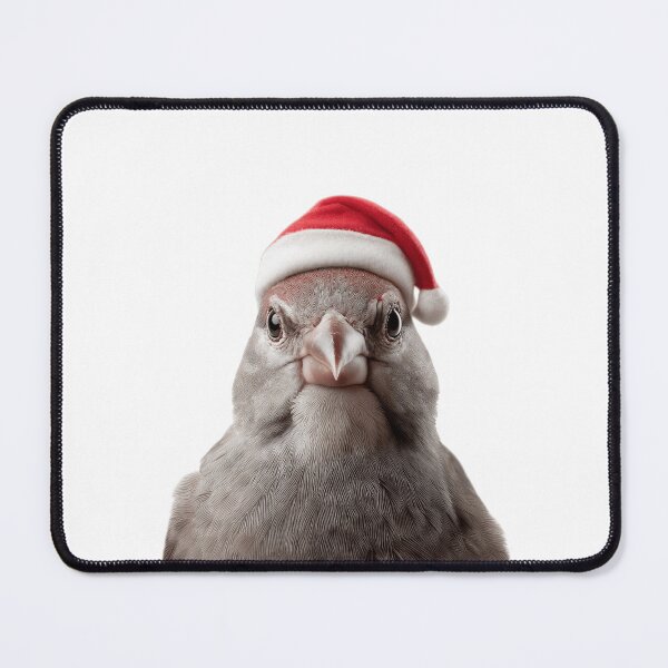 Item preview, Finch bird with Santa Hat – The Tiny Songbird of Christmas Joy designed and sold by LazyOwlStore.
