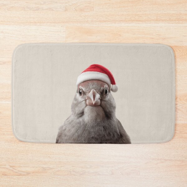 Item preview, Finch bird with Santa Hat – The Tiny Songbird of Christmas Joy designed and sold by LazyOwlStore.