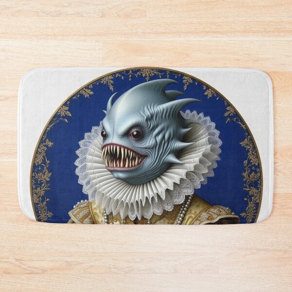 Item preview, Lord Bit'leh a creepy citizen of Innsmouth lovecraftian Deep Ones painting horror art designed and sold by Vintage Designs +.