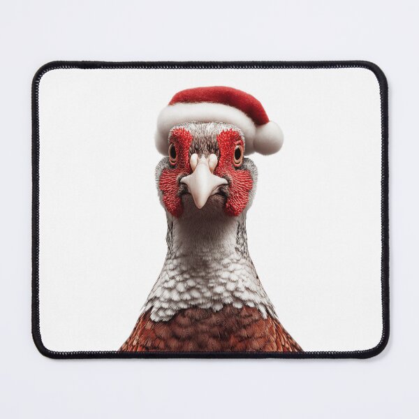Item preview, Christmas Pheasant bird with Santa Hat  designed and sold by LazyOwlStore.