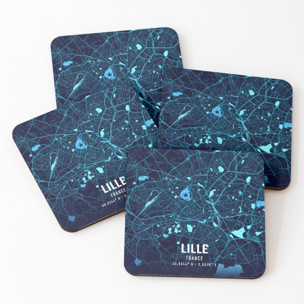 Item preview, Lille Midnight City Map designed and sold by HomeLivingCo.