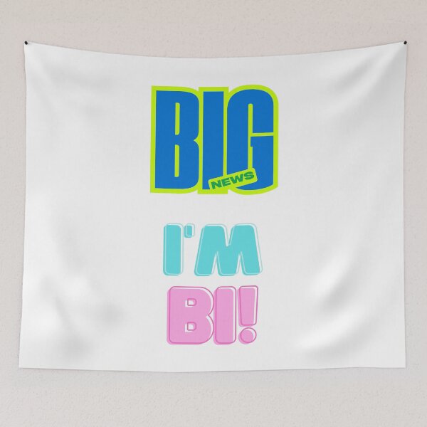 Item preview, Big News, I'm Bi! designed and sold by LOST GAY LONDON.