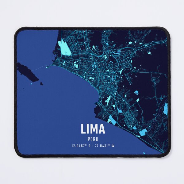 Item preview, Lima Midnight City Map designed and sold by HomeLivingCo.