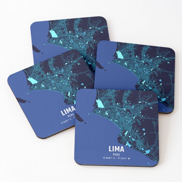 Item preview, Lima Midnight City Map designed and sold by HomeLivingCo.