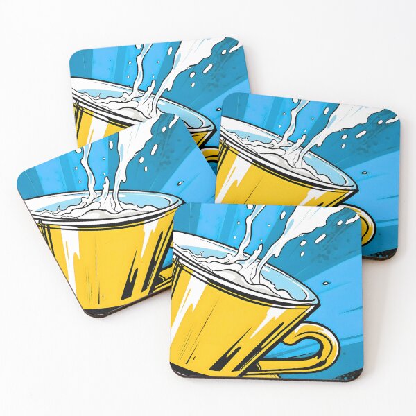 Item preview, A CUP OF COLORFUL POP ART COFFEE designed and sold by infinitearte.