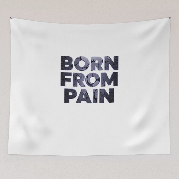 Item preview, Born From Pain – Transparent Dark Emotional Typography designed and sold by Happyfreedom.