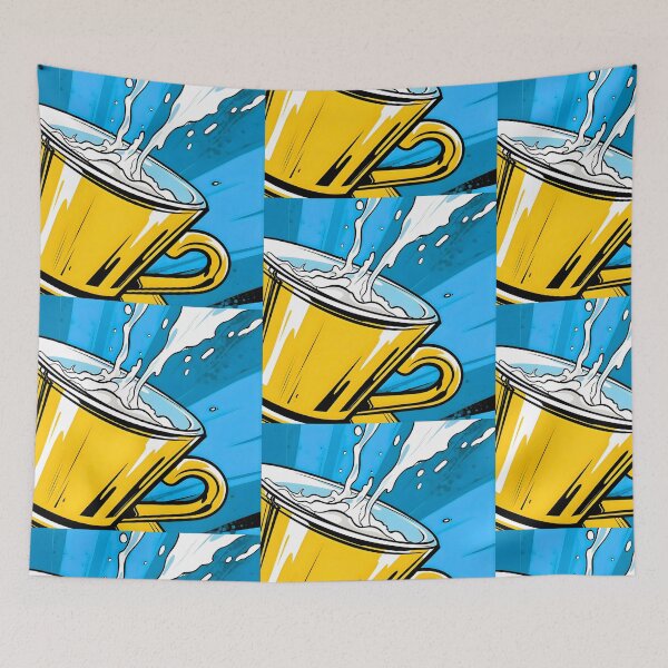 Item preview, A CUP OF COLORFUL POP ART COFFEE designed and sold by infinitearte.