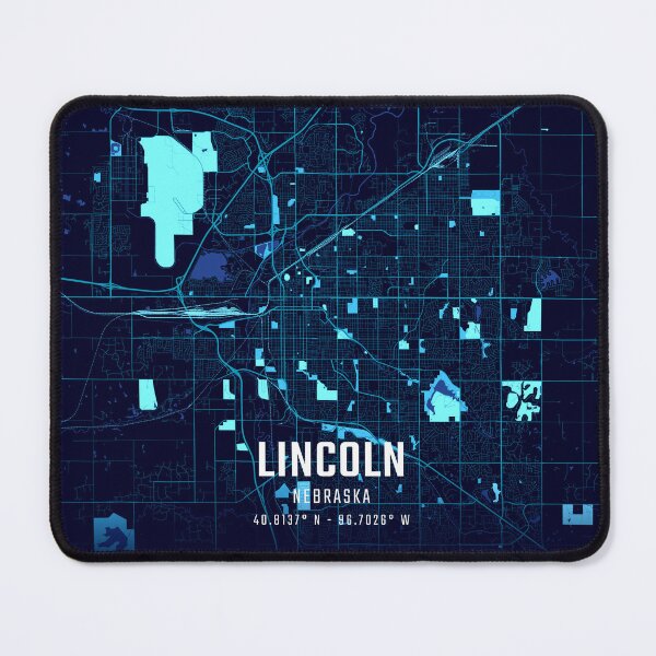 Item preview, Lincoln Midnight City Map designed and sold by HomeLivingCo.