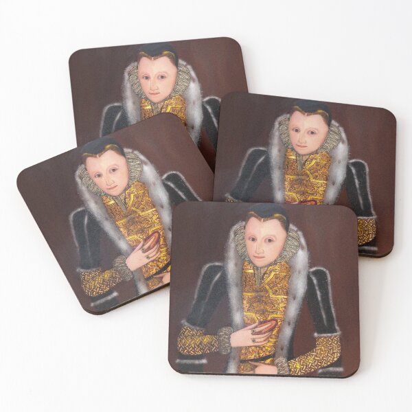 Item preview, Anne of Cleves wife of Henry VIII vintage Tudor portrait art designed and sold by Vintage Designs +.