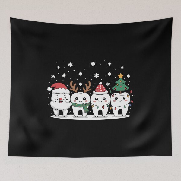 Item preview, Cute Christmas Dental Tooth Characters Fun Holiday Dentist designed and sold by NeomiStoreSS.