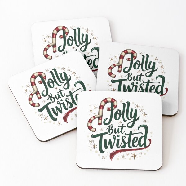 Item preview, Jolly But Twisted | Funny Sarcastic Christmas Quote designed and sold by Katedesignz.