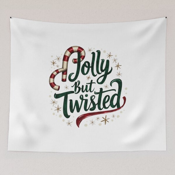 Item preview, Jolly But Twisted | Funny Sarcastic Christmas Quote designed and sold by Katedesignz.