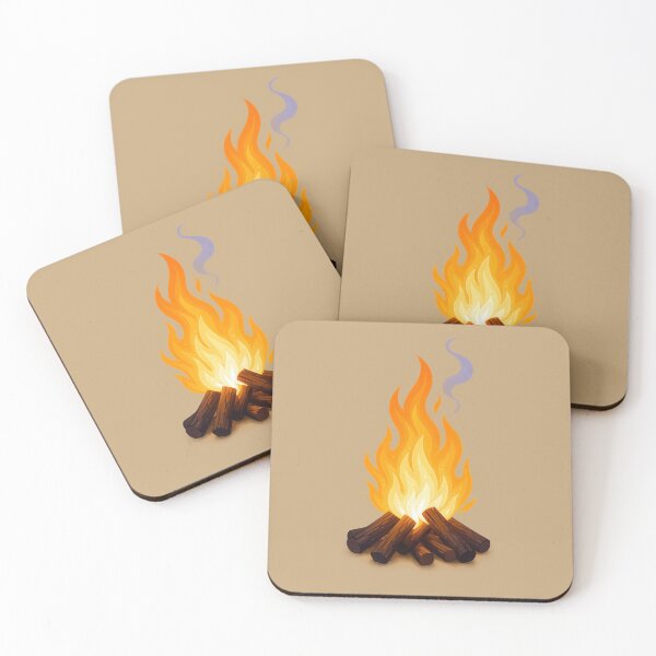 Item preview, Cozy Campfire Flame Outdoor Adventure Minimalist Fire Design designed and sold by BROHLine Studio.
