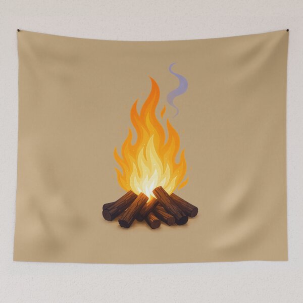 Item preview, Cozy Campfire Flame Outdoor Adventure Minimalist Fire Design designed and sold by BROHLine Studio.